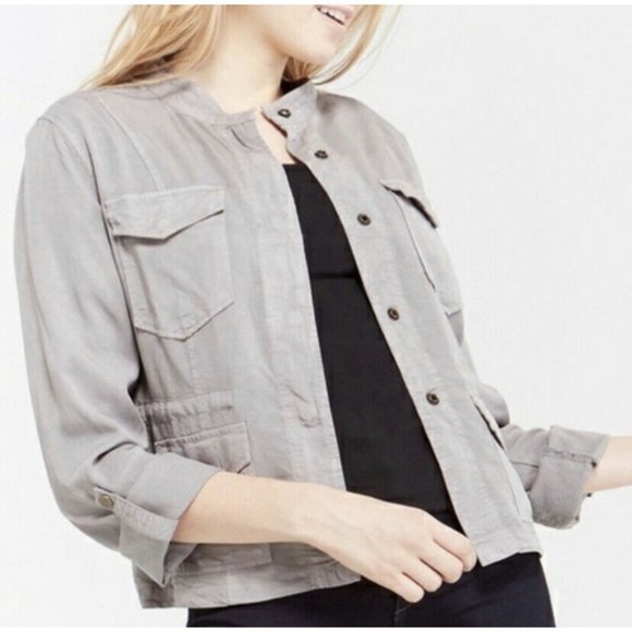 Anthropologie Jackets & Blazers - Anthro Sanctuary Grey Green Safari Utility Jacket